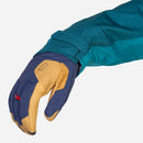 Women's Makalu GORE-TEX Jacket glove and cuff detail, Spruce/Deep Teal


