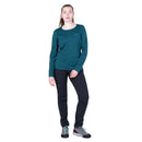 Women's Tempi LS Tee full length front, Majolica Blue