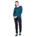 Women's Tempi LS Tee front view, Majolica Blue