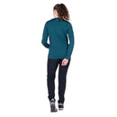 Women's Tempi LS Tee back view, Majolica Blue
