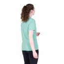 Women's Tempi T-Shirt three-quarter back view, Aqua