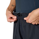 Rab Women's Downpour Waterproof Pants waistband adjustment detail, Black