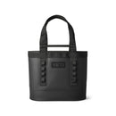 Black YETI tote bag on a white background
