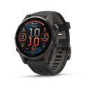 Garmin fēnix® 8 – 43 mm | AMOLED - Sapphire, Carbon, Titanium with Black Silicone Band  
