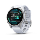 Garmin fēnix® 8 – 43 mm | AMOLED - Silver with White Silicone Band  