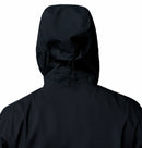 Black hooded jacket from Columbia close-up rear view