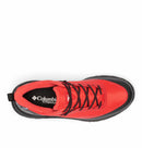 Red Columbia hiking shoe on a white background