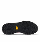 Black Columbia shoe sole with a yellow logo on a white background