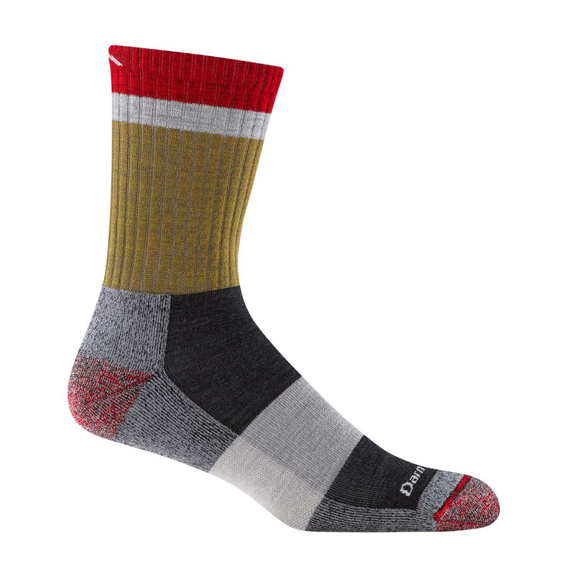 Darn Tough Heady Stripe Micro Crew Lightweight Hiking Sock - Ash  