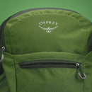 Osprey Daylite Plus Backpack chest pocket zip detail, Green Belt/Green Canopy