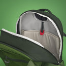 Osprey Daylite Plus Backpack main compartment open, Green Belt/Green Canopy