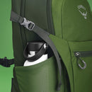 Osprey Daylite Plus Backpack side pocket detail, Green Belt/Green Canopy