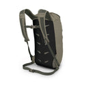 Osprey Daylite Cinch Backpack back panel view, Tan Concrete
