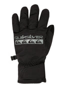 Black glove with Quiksilver logo on a white background