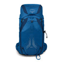 Osprey Exos 48 Ultralight Backpack front view, Blue Ribbon