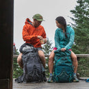 Osprey Exos 48 Ultralight Backpack worn outdoors, lifestyle shot