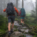 Osprey Exos 48 Ultralight Backpack worn outdoors, lifestyle shot