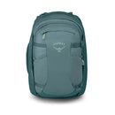 Osprey Fairview 55 Travel Pack back view, Cascade Blue/Teal Blue