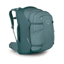 Osprey Fairview 55 Travel Pack front view, Cascade Blue/Teal Blue