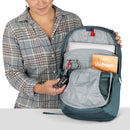 Osprey Fairview 70 Travel Pack inner organisation with contents, Cascade Blue/Teal Blue