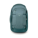 Osprey Fairview 70 Travel Pack front view, Cascade Blue/Teal Blue
