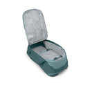 Osprey Farpoint 40 Travel Pack inner organisation detail, Cascade Blue/Teal Blue