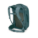 Osprey Farpoint 40 Travel Pack back view, Cascade Blue/Teal Blue