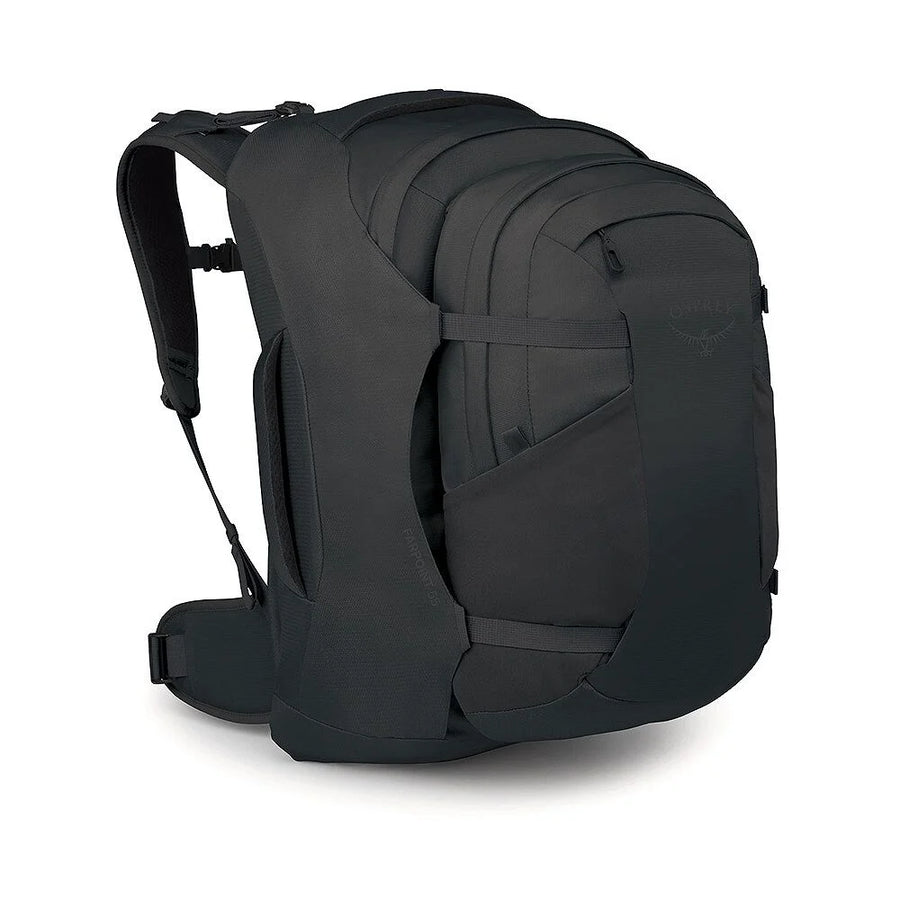 Osprey Farpoint 55 Travel Pack front view, Black