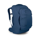 Osprey Farpoint 70 Travel Pack side profile, Antique Blue