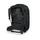 Osprey Farpoint Fairview Carry-On Wheeled Travel Pack 36L back view wheeled, Black