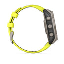 Garmin fēnix® 8 – 47 mm | Solar Sapphire Titanium with AMP Yellow/Graphite Silicone Band- Great Outdoors Ireland