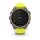 Garmin fēnix® 8 – 47 mm | Solar Sapphire Titanium with AMP Yellow/Graphite Silicone Band- Great Outdoors Ireland