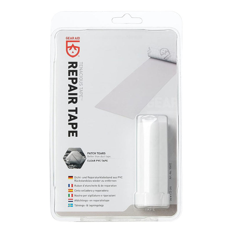 Gear Aid Tenacious Tape Clear PVC Repair Tape on a white background