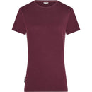 Dark maroon short-sleeved merino crew neck Women’s 150 Tech Lite T-Shirt.