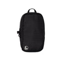 The Leatherman® Tool Pouch by Leatherman is a small black zippered pouch made from rPET ripstop nylon, with a top handle, weather-resistant zippers, and a circular logo on the lower left corner, shown on a white background.