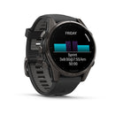 Garmin fēnix® 8 – 43 mm | AMOLED - Sapphire, Carbon, Titanium with Black Silicone Band  