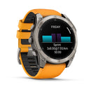 Garmin fēnix® 8 – 51 mm | AMOLED - Sapphire, Titanium with Spark Orange Band  