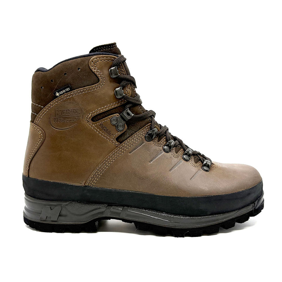 Meindl Bhutan leather waterproof hiking boot on a white background