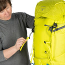 Osprey Mutant 38 Backpack back view, Lemongrass