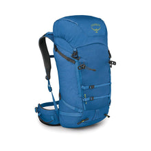 Osprey Mutant 38 Backpack side profile, Blue Flame