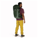 Osprey Talon 33 Backpack worn, full length back, Green Canopy/Pine Leaf