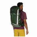 Osprey Talon 33 Backpack worn, full length back, Green Canopy/Pine Leaf