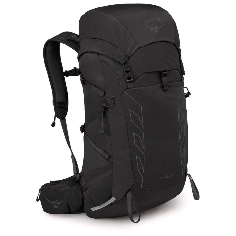 Osprey Talon 33 Backpack front view, Black Coal Grey