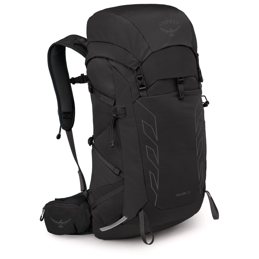 Osprey Talon 33 Backpack front view, Black Coal Grey