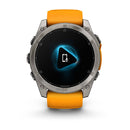 Garmin fēnix® 8 – 51 mm | AMOLED - Sapphire, Titanium with Spark Orange Band  
