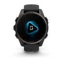Garmin fēnix® 8 – 43 mm | AMOLED - Sapphire, Carbon, Titanium with Black Silicone Band  