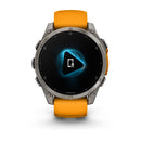 Garmin fēnix® 8 – 47 mm | AMOLED - Sapphire, Titanium with Spark Orange Band  