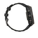 Garmin fēnix® 8 – 47 mm | Solar - Sapphire, Carbon Titanium with Black Silicone Band  