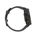 Garmin fēnix® 8 – 43 mm | AMOLED - Sapphire, Carbon, Titanium with Black Silicone Band  