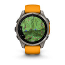 Garmin fēnix® 8 – 47 mm | AMOLED - Sapphire, Titanium with Spark Orange Band  
